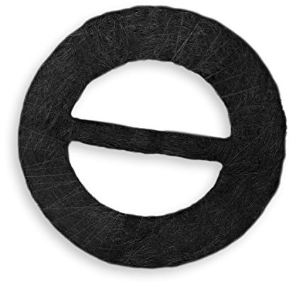 Raffhalter Rund Sisal Gardinenspange Gardinenhalter Farbwahl Deko #185 (schwarz)