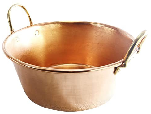 CopperGarden Soßen- & Marmeladentopf 3 Liter I Kochtopf aus Kupfer mit 24 cm Durchmesser I großer Topf zum Marmelade kochen I für offenes Feuer & Gas geeignet I ideale Wärmeverteilung