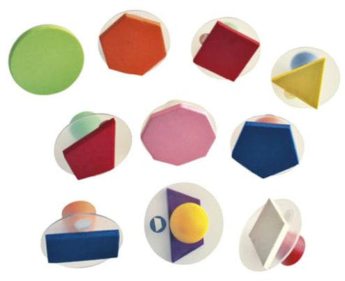 EDUPLAY 220-032 Riesenstempel Geo, Mehrfarbig, 10-teilig (1 Set)