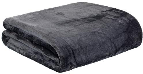 Viva Cashmere Feeling Microfaser Kuscheldecke super soft, 150x200 cm, ANTHRAZIT