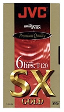JVC Premium Quality 6 Hrs. T-120 Sx Gold VHS Tapes 3 Pack