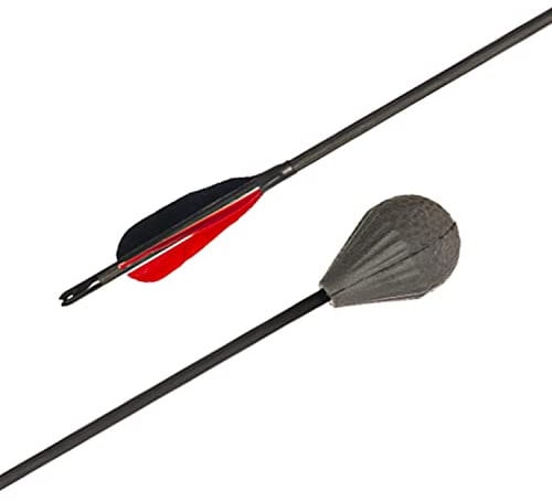 by Beier Germany LARP Pfeil Night Flame, 3X einfarbige Federn