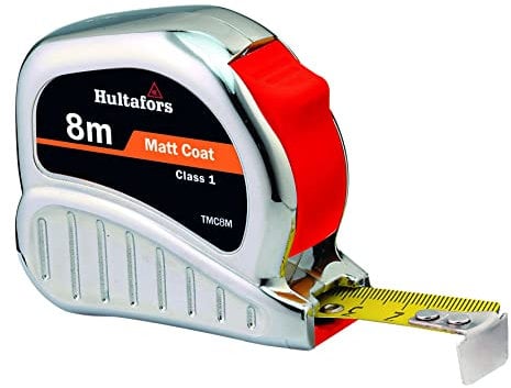 Hultafors Bandmaß TMC (Länge 8 m, Maßband mit Tintendruck-Einteilung, automatische Bandaufwicklung, Gürtelhaken) 480294