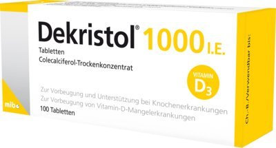 Dekristol 1.000 I.E. Vitamin D3 Tabletten für starke Knochen, 100 Stück