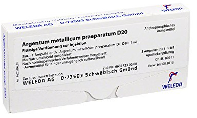 Argentum Metallicum Praeparatum D 20 Ampullen