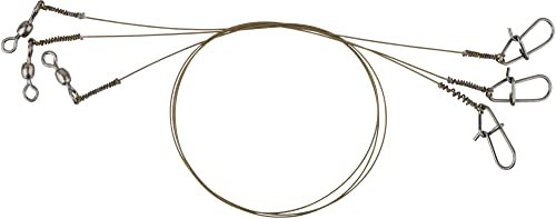 Savage Gear 7x7 steel wire bait trace with snap, 20 cm, 0.27 mm, 7 kg, pack of 3, for pike, zander and perch fishing