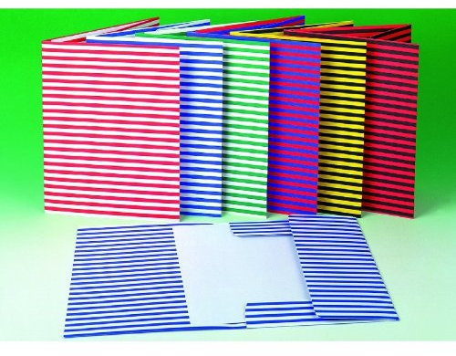 STREIFEN-JURISMAPPEN DIN A4, 10ST. ROT/WEISS