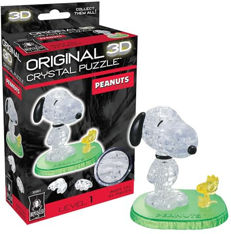 Bepuzzled 30991 Crystal Jigsaw Puzzle, Peanuts Snoopy and Woodstock, One Size