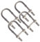 4 Stück U-Bolzen M10 Edelstahl Bügelbolzen Gewindebügel Öse Bügel V2A 130 mm
