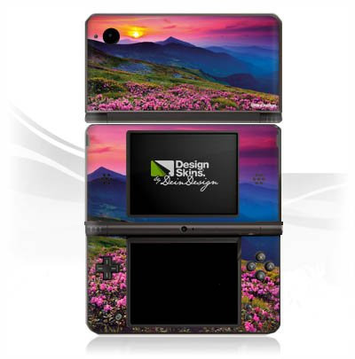 DeinDesign Skin kompatibel mit Nintendo DSi XL Folie Sticker Landschaft Blumen Berg