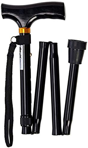 Days Folding Walking Stick – Lightweight Adjustable Aluminium Cane with Ergonomic Handle Grip, Non-Slip Tip, Floral Pattern – Foldable Mobility Aid for Seniors and Adults (33 inches)