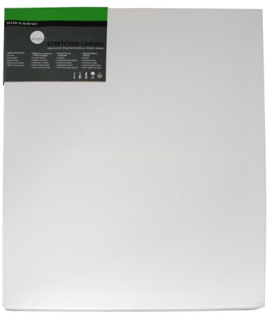 Daler-Rowney Simply Stretched Canvas, Medium Grain, 250 gsm, 16mm Deep, 20 x 24in - 50 x 60 cm, White