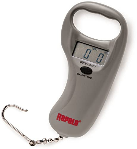 Rapala - Digitalwaage Sportsman Digital Scale - Angelzubehör zum Wiegen von Fischen - Max. Gewicht 25km - Leicht ablesbares Display - kg & lb Anzeige - Lange Laufzeit - Haken aus Edelstahl