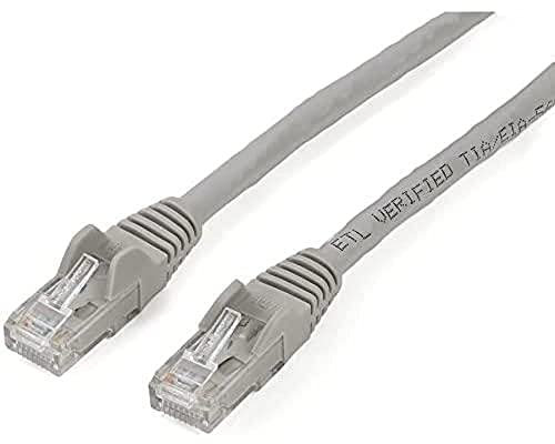 StarTech.com 2m CAT6 Ethernet Cable - Grey CAT 6 Gigabit Ethernet Wire -650MHz 100W PoE++ RJ45 UTP Category 6 Network/Patch Cord Snagless w/Strain Relief Fluke Tested UL/TIA Certified (N6PATC2MGR)