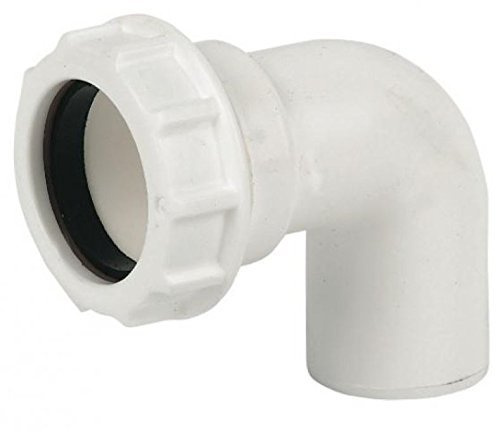 FLOPLAST 40mm White Compression Waste 90' Conversion Bend