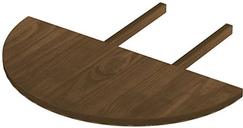 Ansteckplatten Set 45x90 Rund Nussbaum Rio Classico oder Rio Kanto Pinie 2X Tischverlängerung Echtholz Größe & Farbe wählbar für Esszimmertisch Tisch ausziehbar Brasilmöbel