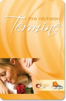 Terminkarten (100 Stück) für Massage, Wellness, Physiotherapie, Kosmetik - TerminkarteDornröschen