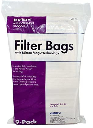 Kirby vac bags (9 count) for Models G4, G5 and Gsix