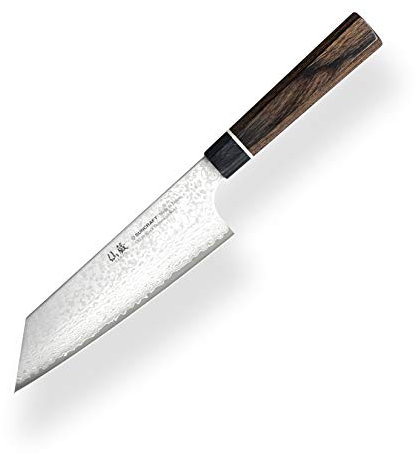 Suncraft VG-10 Black Damascus & Couteau de cuisine & Damas Couteau Bunka 165 mm & Professionnel Japonais Acier de 67 couches avec manche Pakkawood