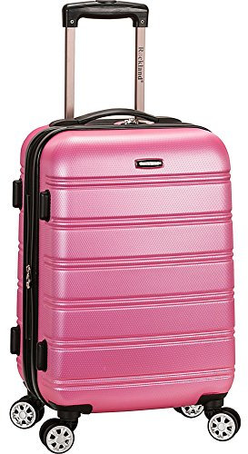 Rockland Melbourne Hardside Expandable Spinner Wheel Luggage, Pink, Carry-On 20-Inch, Melbourne Hardside Expandable Spinner Wheel Luggage