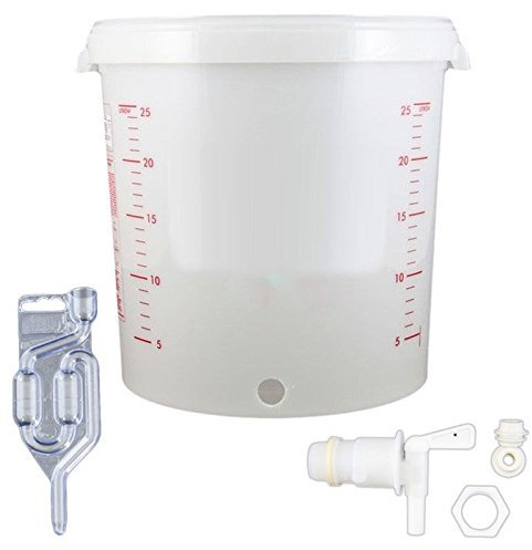 Gärung Bucket (30 l) mit Deckel, tippen und Graduation Maßstab