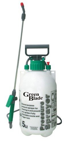 Green Blade 5L Pressure Sprayer with Adjustable Nozzle and Trigger Lock