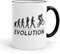 Funtasstic Tasse Evolution MTB - Kaffeepott Kaffeebecher 300 ml, Farbe:schwarz