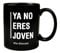 Miss Miserable Ya no eres Joven Taza de Desayuno Original, Cerámica, Negro, 8 cm