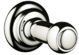 hansgrohe Hook Timeless 1-inch Classic Towel Holder in Polished Nickel, 06096830
