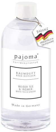 pajoma® Raumduft Nachfüllflasche 500 ml, Weißer Tee & Ingwer | Nachfüller für Lufterfrischer | intensiver und hochwertiger Duft in Premium Qualität
