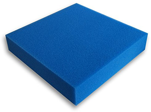 Wiltec Filtermatte Schaumstoff 50 x 50 x 10 cm feine Porung 30 ppi für Teichfilter Aquarienfilter Aquarium Filter Außenfilter Wasser