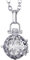 Morella Femme Collier d'ange en Acier Inoxydable 70 cm avec Pendentif décoré pour Boule sonore Blanche Ø 16 mm, dans Une Pochette en Velours