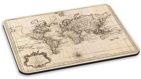 Vintage Ancien World Map 2 PC Ordinateur Tapis de Souris
