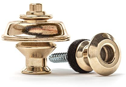 Jim Dunlop Straplock Dual Design Set - Brass