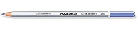 Staedtler 125-33 karat aquarell Farbstift, wasservermalbar, 6 Stück im Kartonetui, kobaltblau