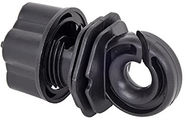 VOSS 10x Ring- und Schraubisolator mit Überdrehschutz, Ringisolator für Litze, Draht, Seil und Band, mit Überdrehschutz, robust, schwarz