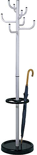 kerkmann 6098 Garderobenständer sierra, 8 Haken, alusilber/schwarz