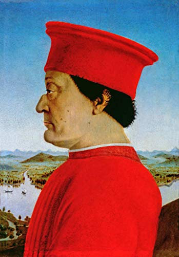 Kunstdruck/Poster: Piero Della Francesca Federigo da Montefeltro 1422-82 Herzog von Urbino um 1465 Detail aus 95420 - hochwertiger Druck, Bild, Kunstposter, 40x55 cm