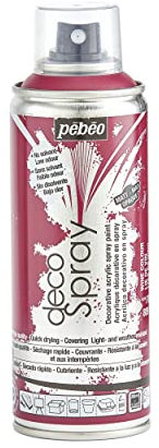 PEBEO - Peinture Acrylique en Spray - Pour la Décoration Multi Supports en Intérieur et Extérieur - Base Eau, Faible Odeur - 200 ml - Finition Mate - Coloris Lie de Vin, 1 unité (Lot de 1)