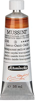 MUSSINI® - finest artist's resin oil colors, glaze oxide yellow - 35 ml