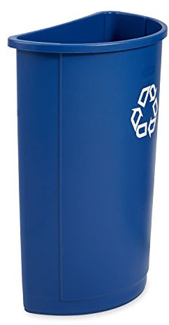 Rubbermaid Commercial Products FG352073BLUE, 21 gal Half Round Recycling Container