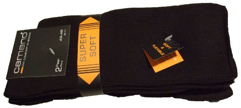 Camano Socken, SUPER SOFT im Bund, Doppelpack, Gr. 43-46 (schwarz)