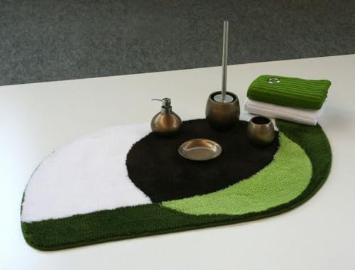 Badteppich kringel Braun Badematte Badgarnitur Badematten Badvorleger