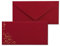 50x Briefumschläge mit Metallic Sternen - DIN Lang - Gold geprägter Sternenregen - Farbe: dunkelrot, Nassklebung, 120 g/m² - 110 x 220 mm - ideal für Weihnachten