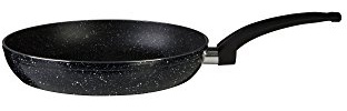 Premier Housewares Stoneflam Frying Pan, Non-Stick Aluminium, Glass Lid - 28cm