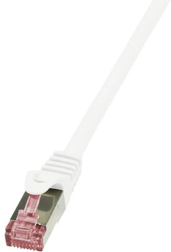 LogiLink CQ2021S Cat.6 S/FTP PIMF PrimeLine Patch Cable, 0.50 Meter Length, White, White, 0.50 Meter Length