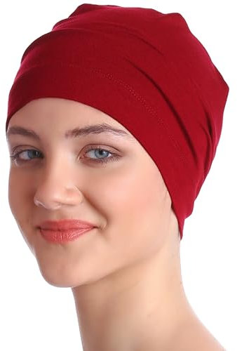 Deresina Headwear Schlafmütze, Chemo Kopfbedeckung (Burgund)