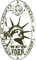 New York USA United States Travel Retro Stamp Hochwertigen Auto-Autoaufkleber 8 x 12 cm