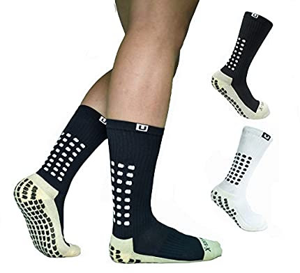 Ulalaza Unisex Anti-Rutsch-Sport verdicken Kissen Fußballsocken rutschfeste Griffige Traktion für Fußball-Basketball-Sport
