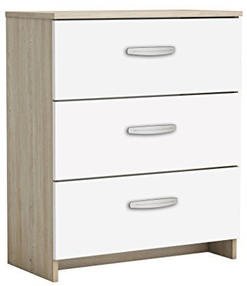 Demeyere Cómodas y cajoneras, Blanco Y Roble Shannon, Unico (F00361601030)